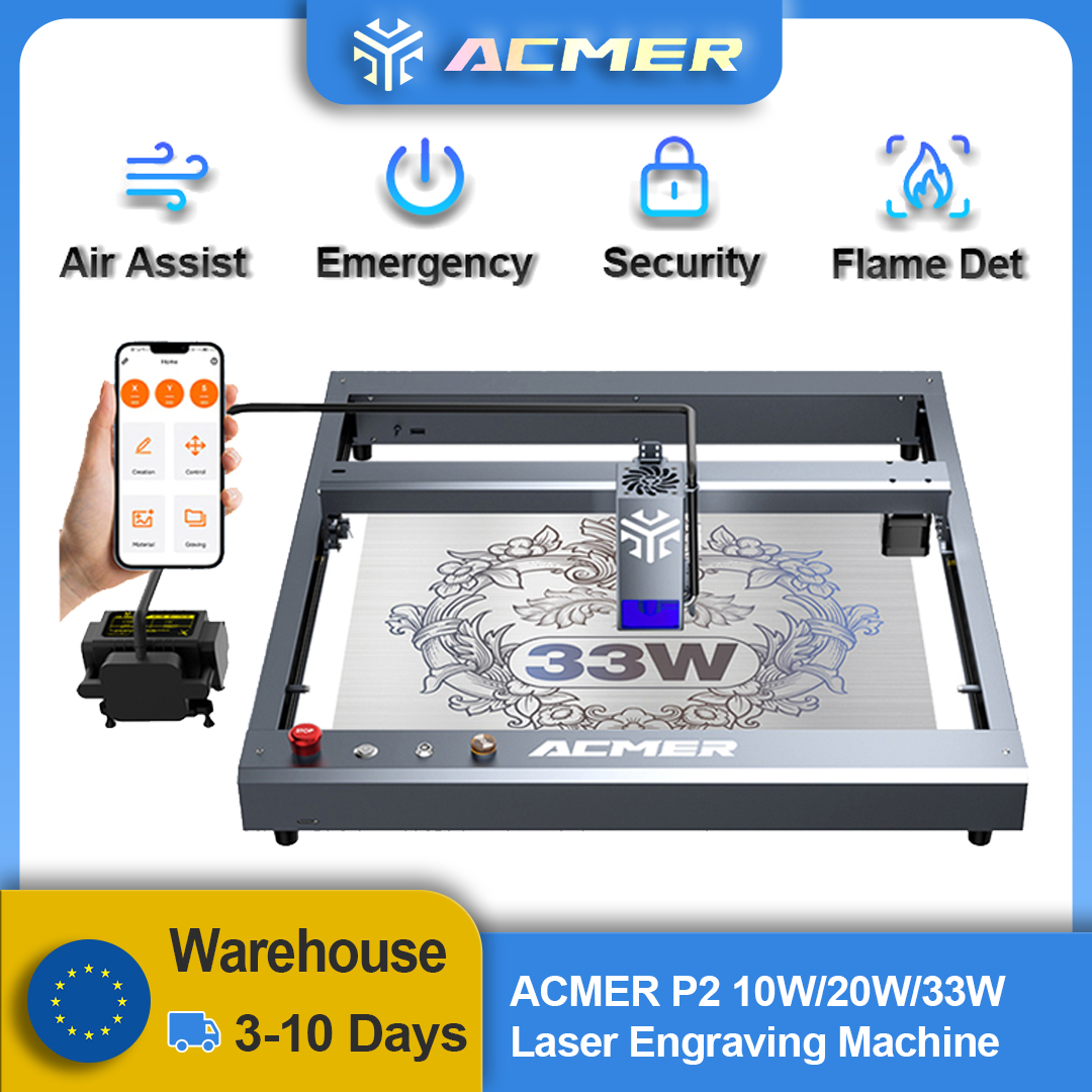 Industrial Laser Cutters - ACMER P2 Laser Engraver 33W 20W
