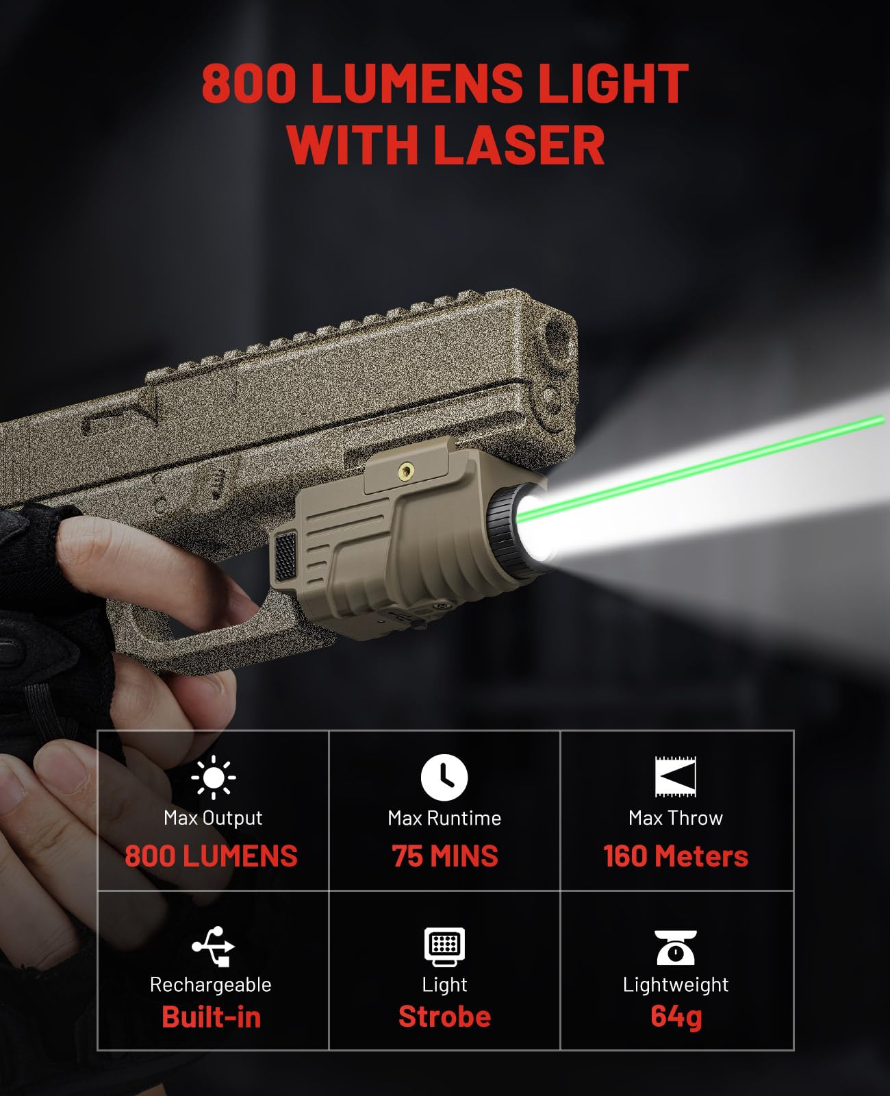 EZshoot Flashlight Pistol Ligh - Industrial Green Laser incelemesi ve fiyatı