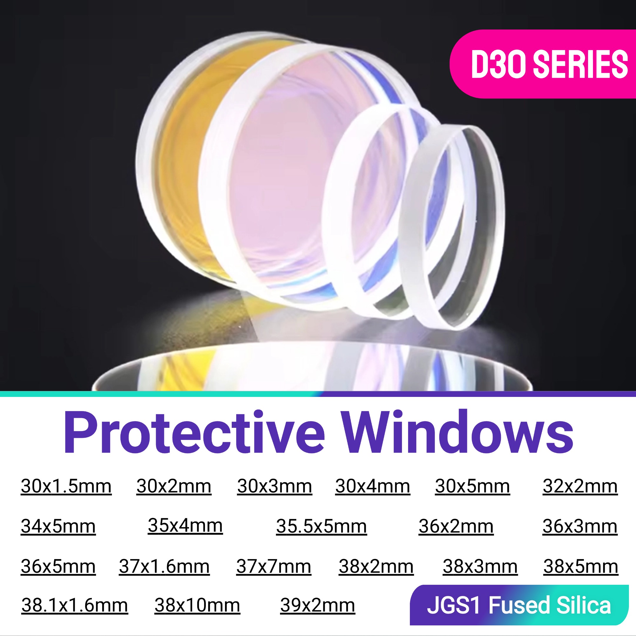 Header Protective Windows Lens - Industrial Fiber Laser incelemesi ve fiyatı