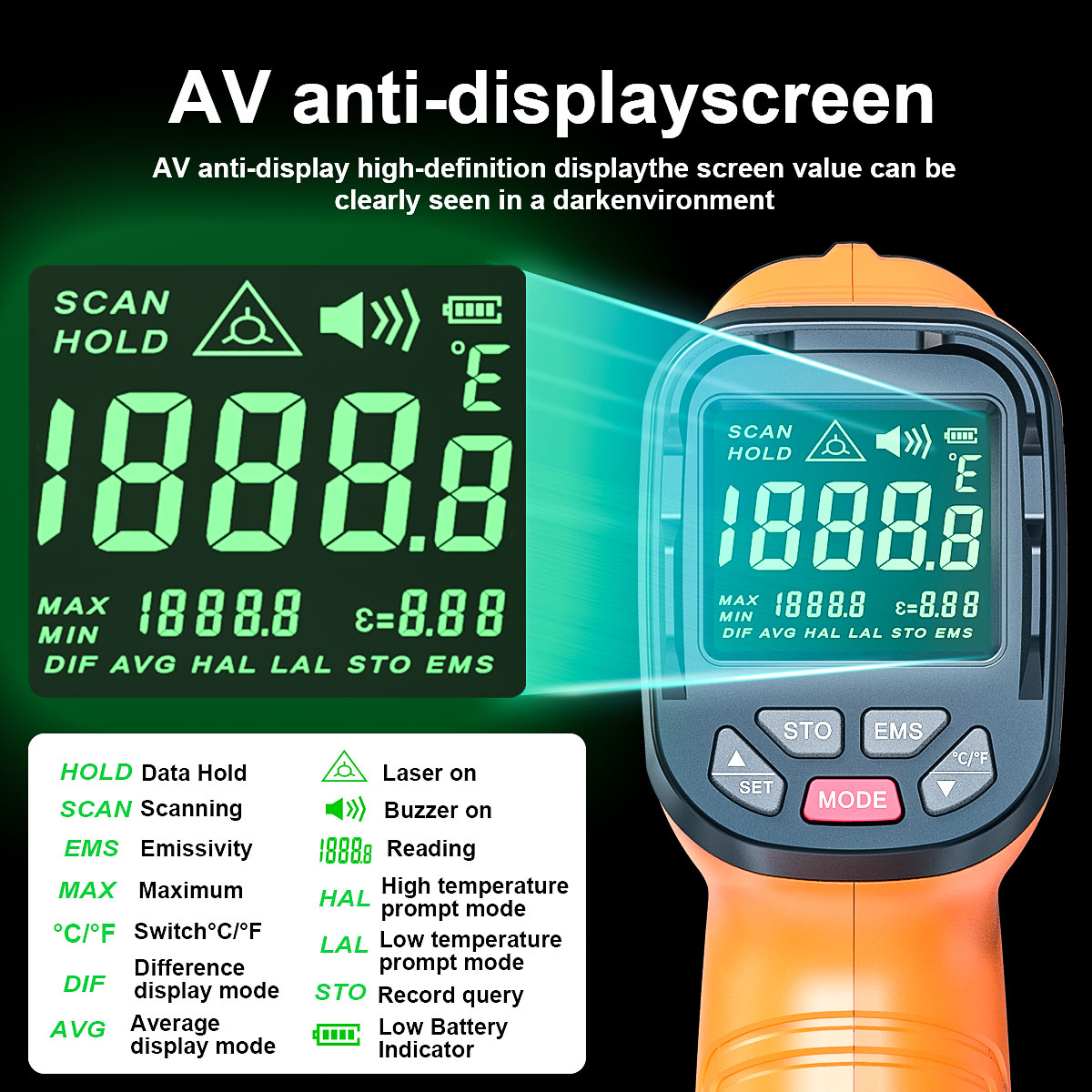 1pc Infrared Thermometer  High - Industrial Laser Pointer incelemesi ve fiyatı