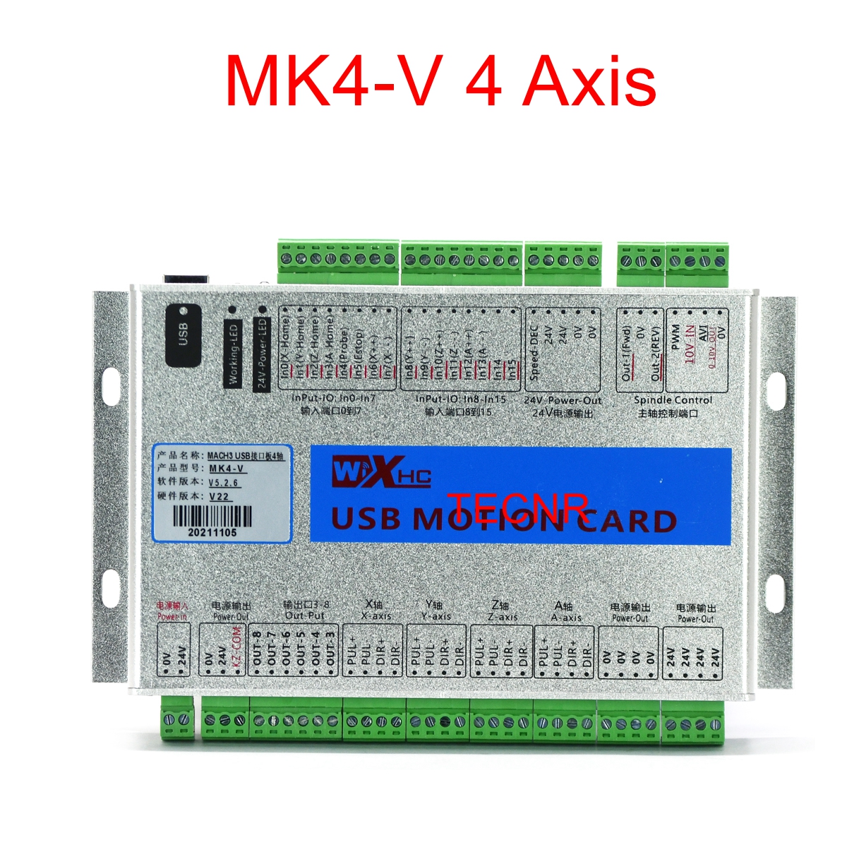 XHC Mach3 MKX-V 3 4 6 axis USB - Breakout Board Mach3 incelemesi ve fiyatı