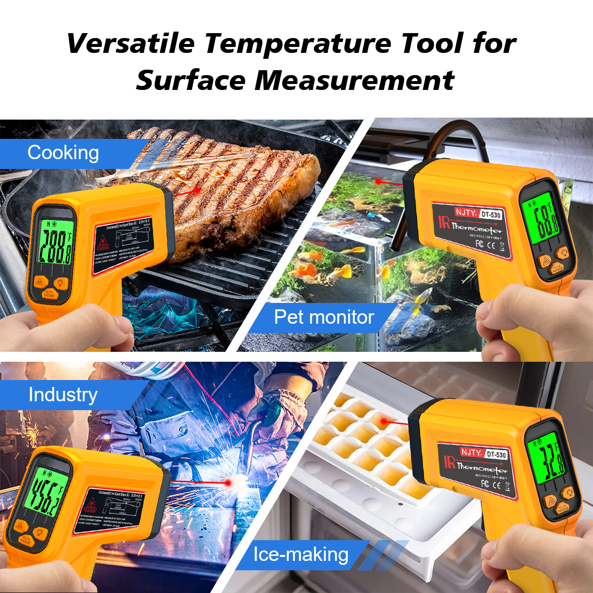 NJTY Infrared Thermometer Lase - Industrial Laser Thermometer Gun incelemesi ve fiyatı
