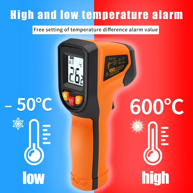 T400 T600 Digital Infrared The - Industrial Laser Thermometer Gun incelemesi ve fiyatı