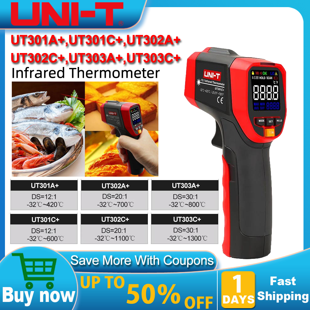 UNI-T UT301A+ UT301C+ Non Cont - Industrial Laser Thermometer Gun incelemesi ve fiyatı