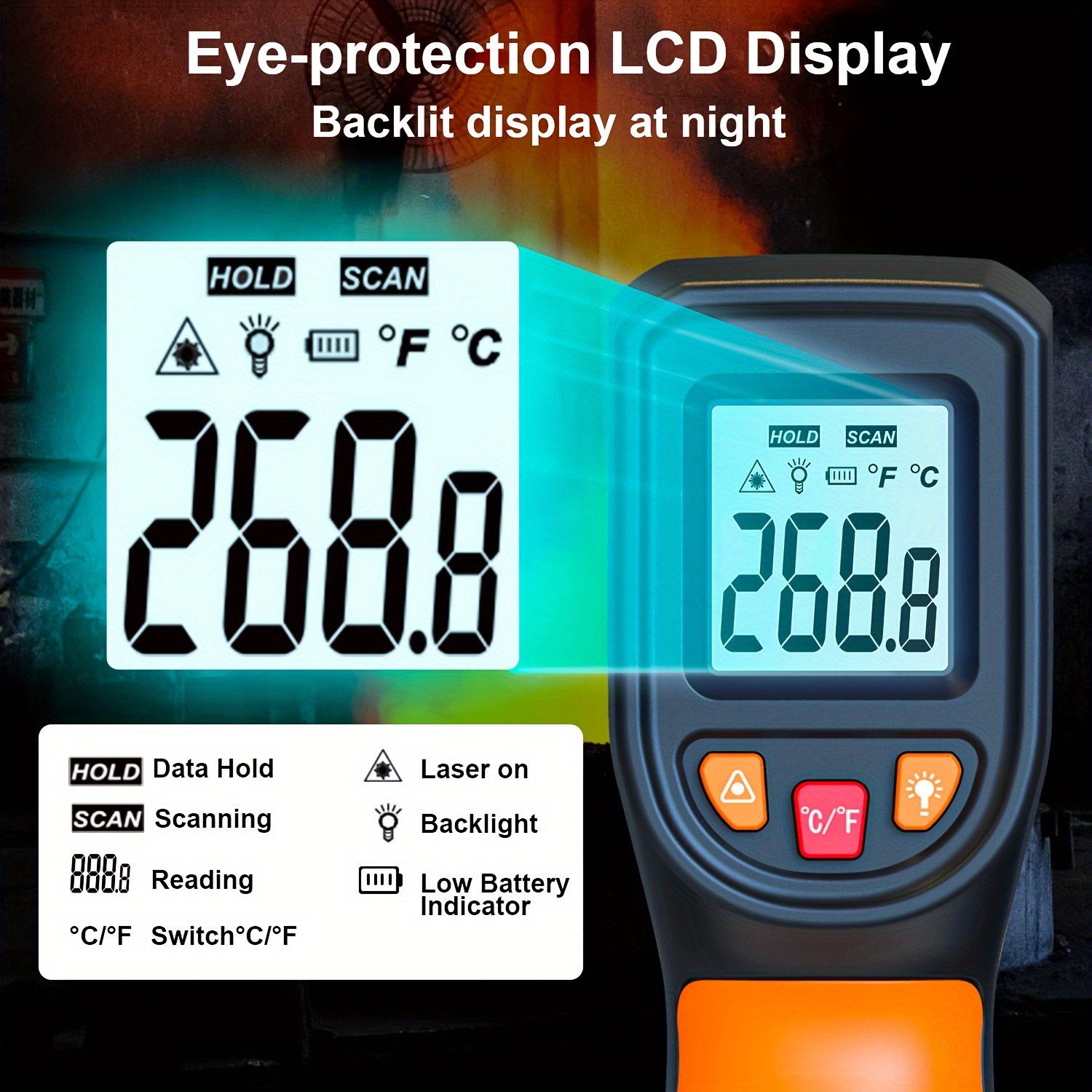NJTY T600T600A Laser Temperatu - Industrial Laser Thermometer Gun incelemesi ve fiyatı