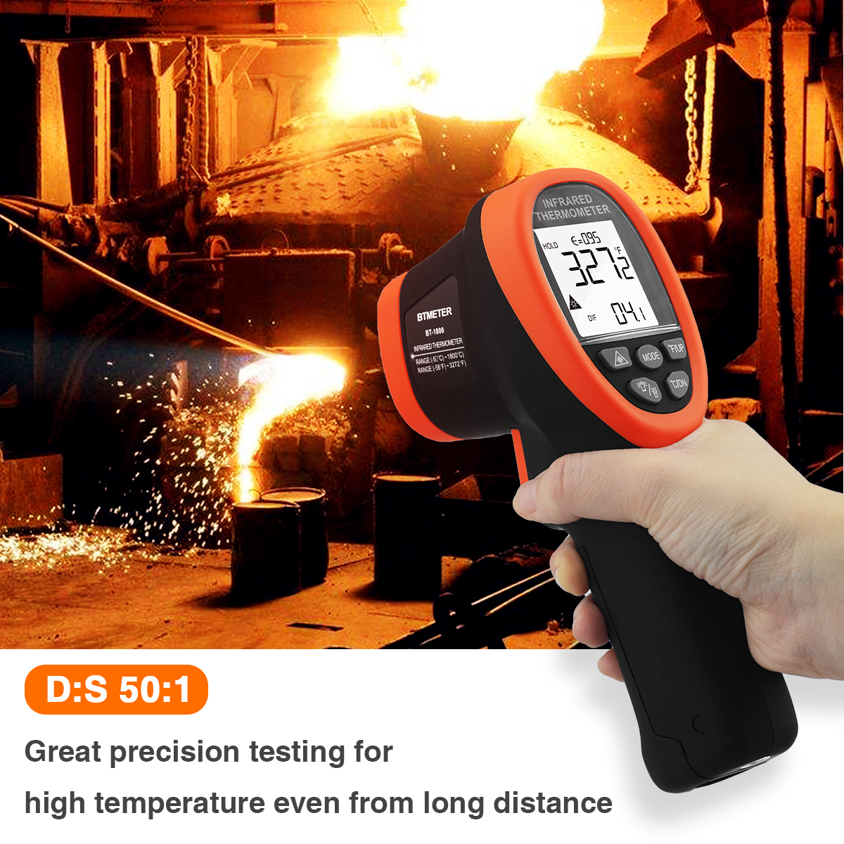 Non Contact Infrared Thermomet - Industrial Laser Thermometer Gun incelemesi ve fiyatı