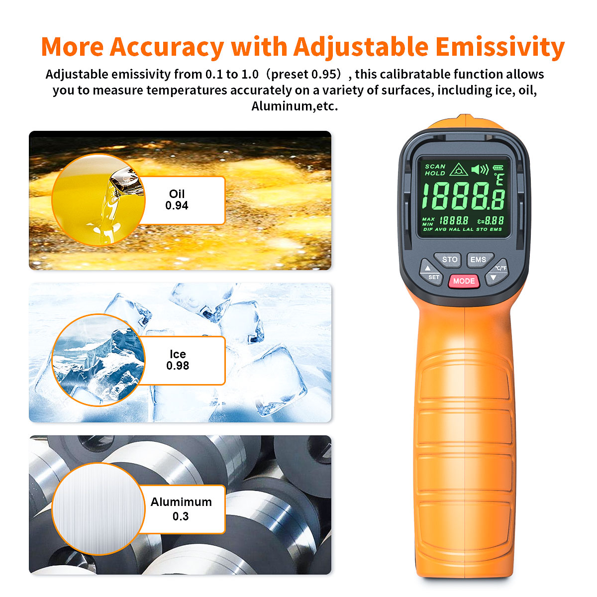 DT1000 DT1600 Infrared Thermom - Industrial Laser Thermometer Gun incelemesi ve fiyatı