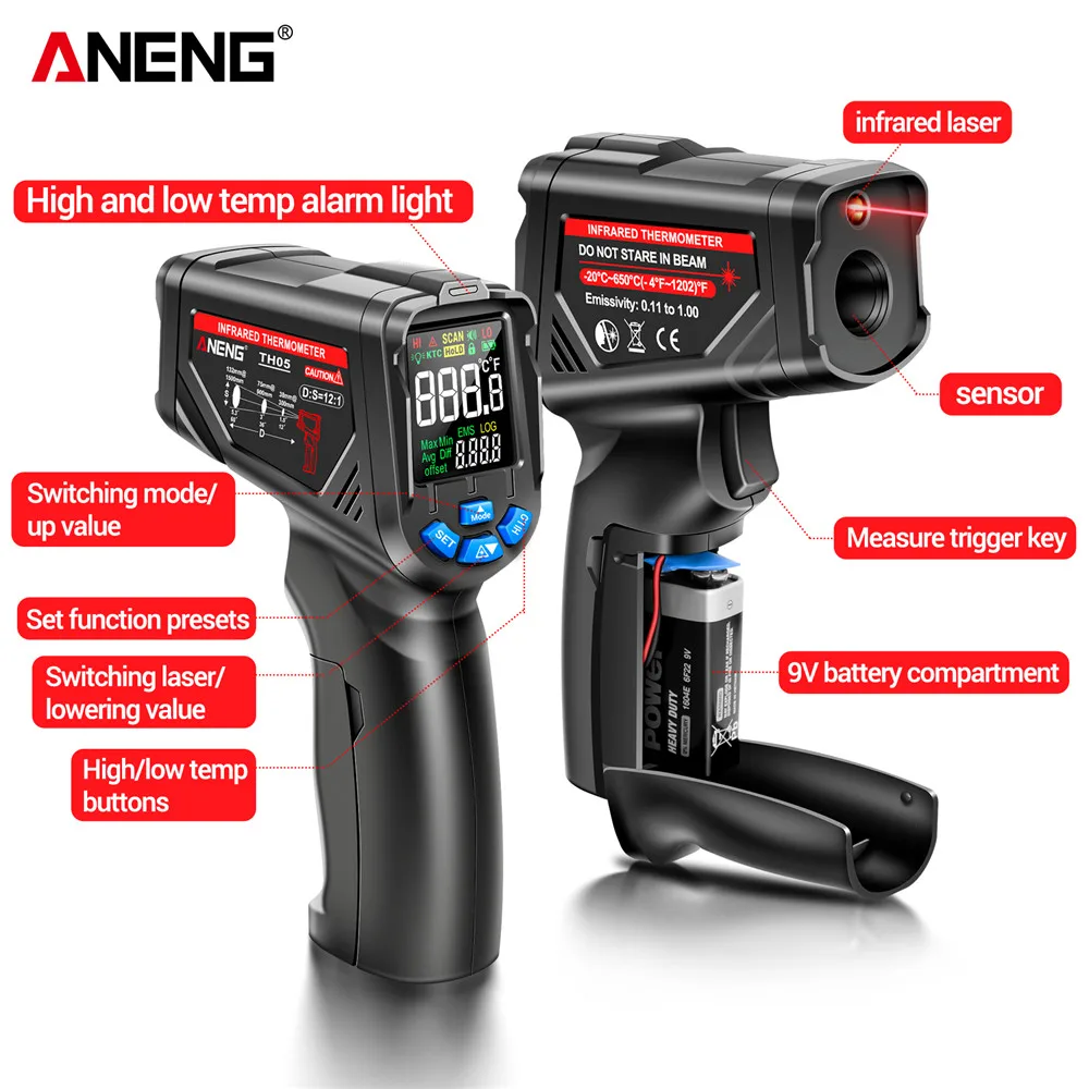 Sensor Gun Circuit Industrial  - Industrial Laser Thermometer Gun incelemesi ve fiyatı