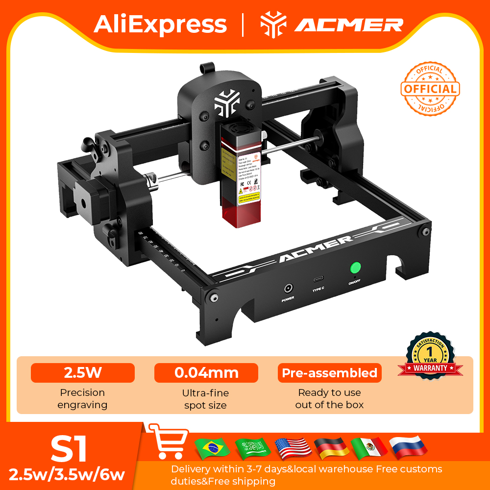 ACMER S1 Mini Laser Engraving  - Acrylic Cutting Machine incelemesi ve fiyatı