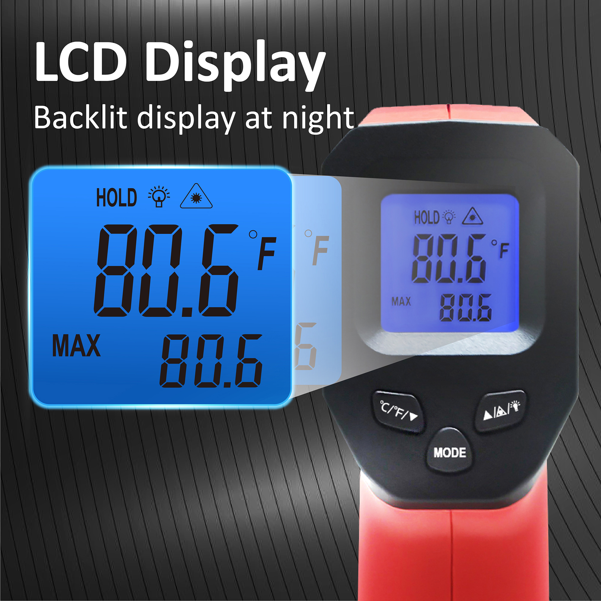 LCD Industrial Electronic Ther - Industrial Laser Thermometer Gun incelemesi ve fiyatı
