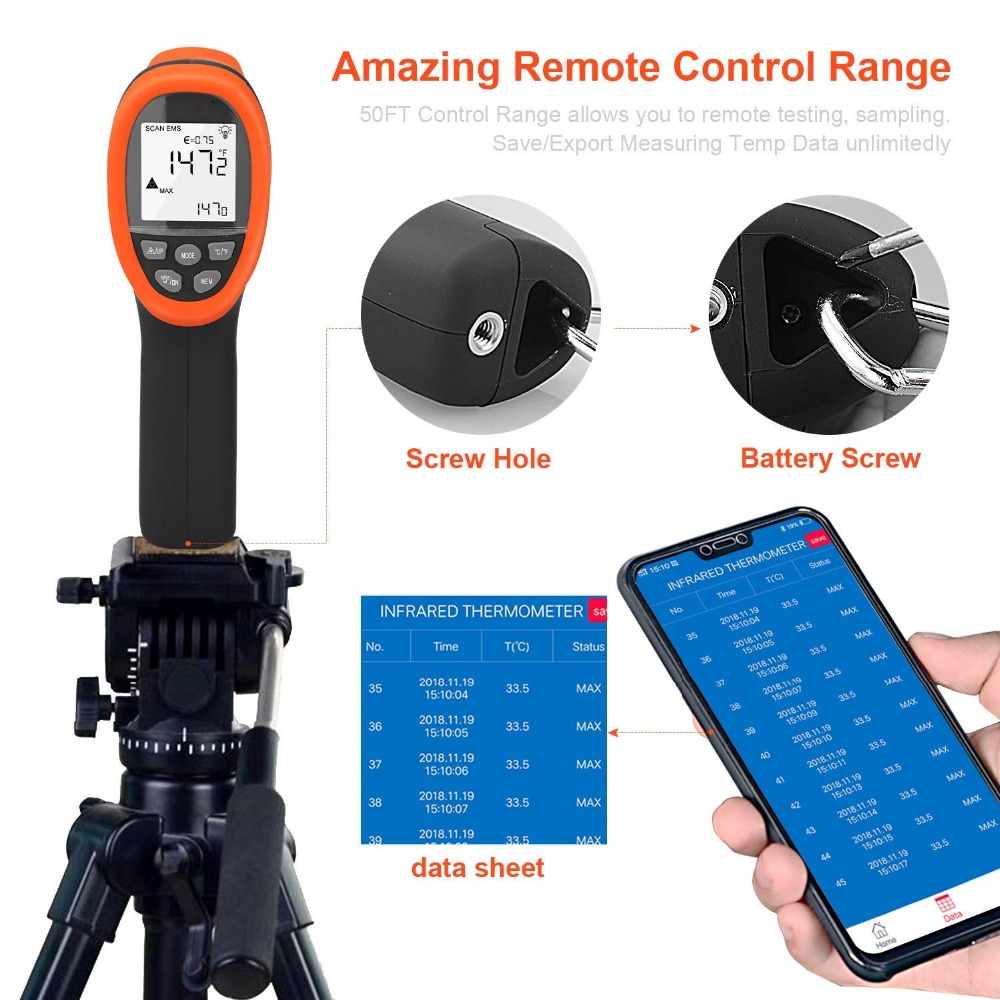 BTMETER Digital Pyrometer Non- - Industrial Laser Thermometer Gun incelemesi ve fiyatı