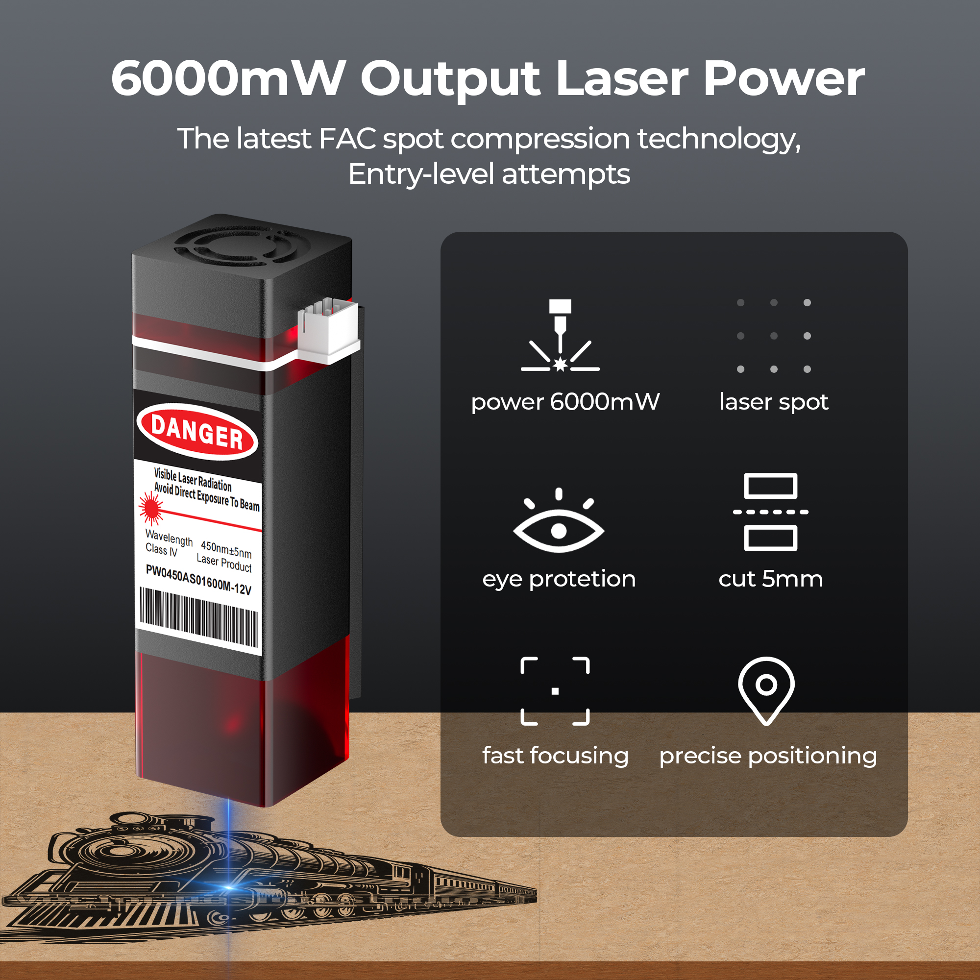 ACMER 6W Laser Head Upgrade Ki - Acrylic Cutting Machine incelemesi ve fiyatı