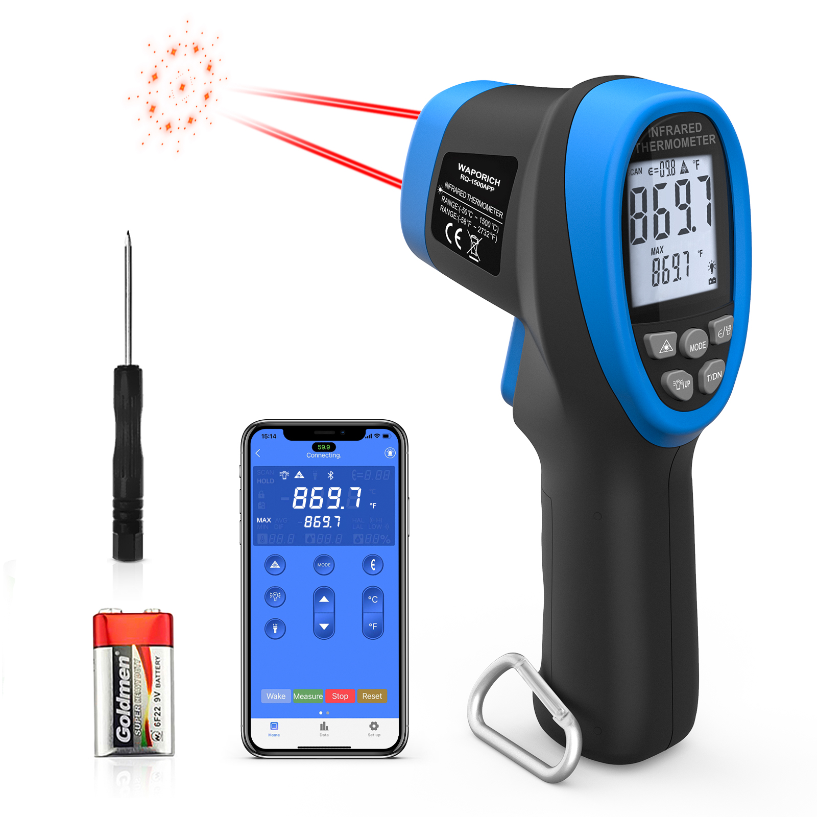 HP-1500APP Infrared Thermomete - Industrial Laser Thermometer Gun incelemesi ve fiyatı