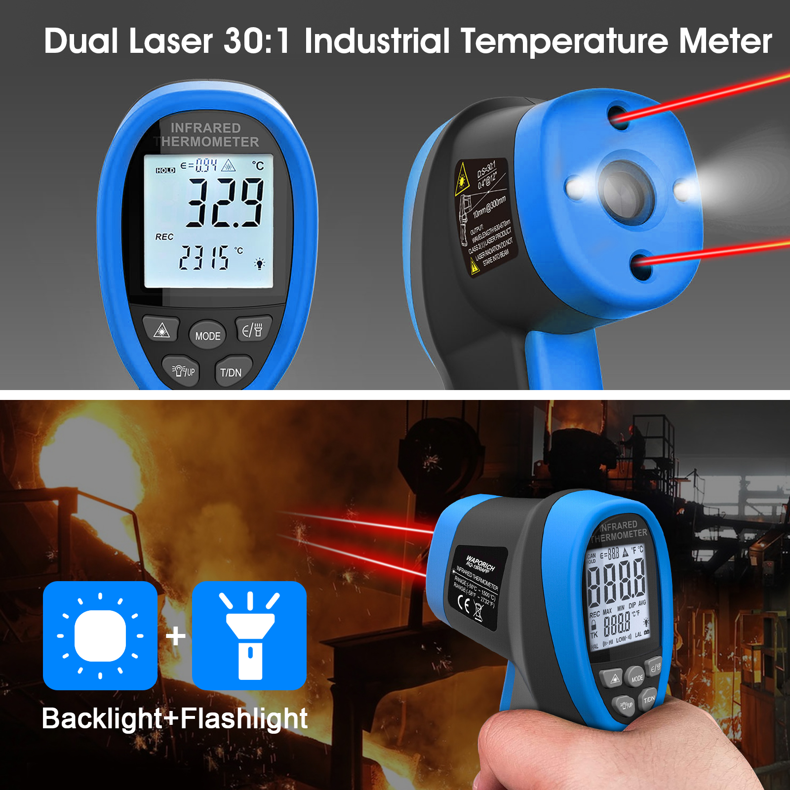 HP-1500APP Infrared Thermomete - Industrial Laser Thermometer Gun incelemesi ve fiyatı