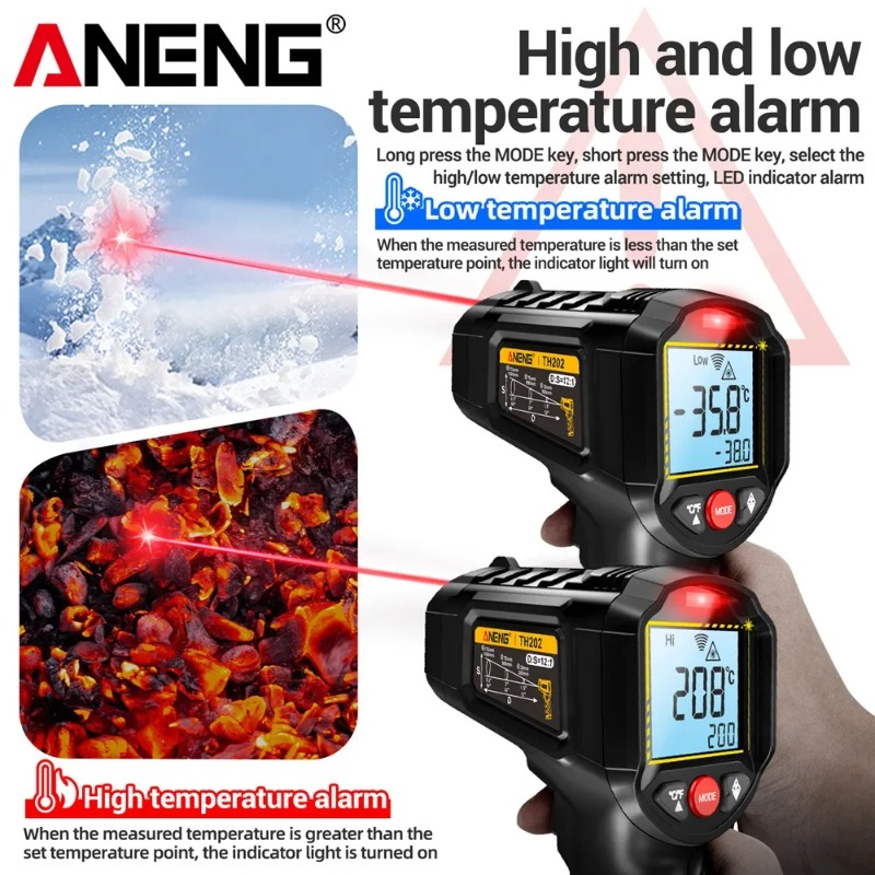 ANENG TH202 Non-contact Infrar - Industrial Laser Thermometer Gun incelemesi ve fiyatı